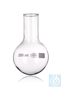 Round bottom flask narrow neck, 5000* ml, dim. Ø 1= 222 x Ø 2= 65 x H 330 mm, with rim, Simax®...